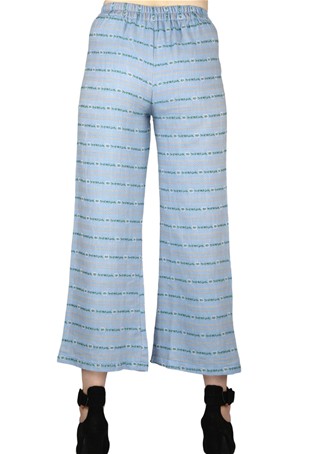 blue cotton bottom trouser