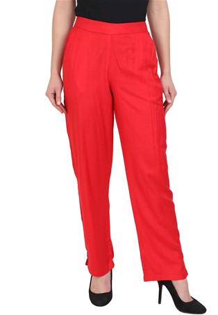 red reyon bottom trouser