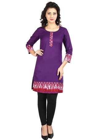 purple cotton kurti