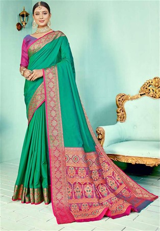 rama two tone silk designer sarees