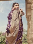 purple banarasi silk wedding sarees