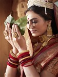 maroon banarasi silk wedding sarees