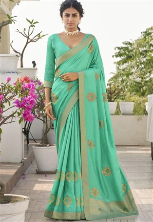 sea green dola silk designer sarees