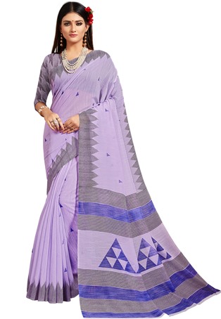 purple linen designer sarees