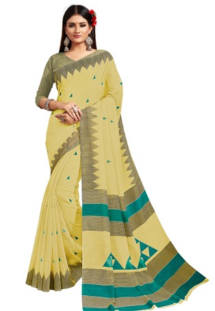 khaki linen designer sarees
