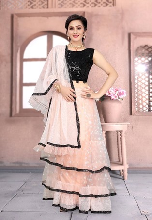 cream net wedding designer saree