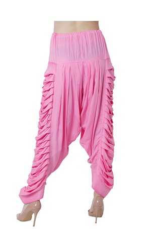 baby pink reyon semi patiala trousers